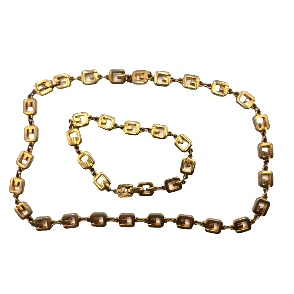 GivenchyVintage G Logo Collar Necklace and Bracelet - Vintage